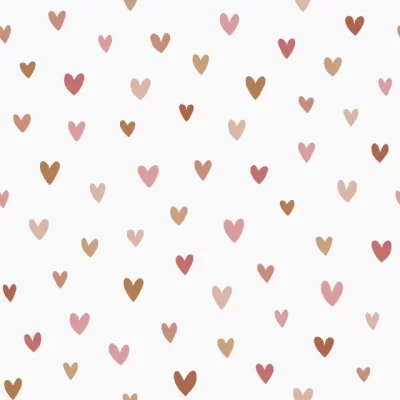 hartjes terracotta en roze