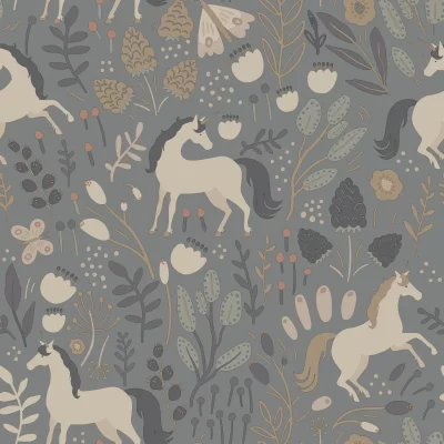 unicorns vergrijsd blauw