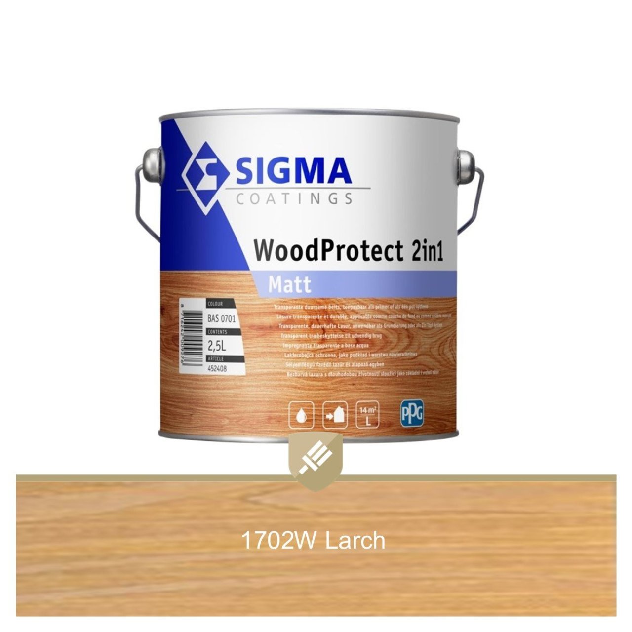 Spreek uit helper Inwoner Sigma WoodProtect Primer/2in1 Matt 1702W Larch 2.5L kopen - Verf & Behang  Specialist